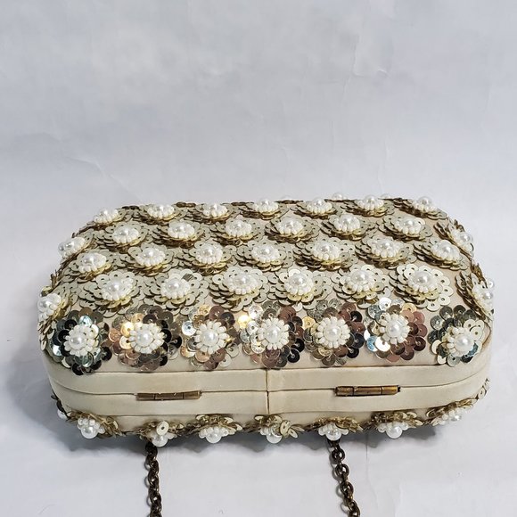Santi Vintage Sequin Beaded Clutch Bag - Picture 9 of 9